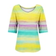 thumbnail image 5 of Shirts For Women 3/4 Sleeve Ladies Tops And Blouses Womens Printed T Shirts Cool T Shirts Petite Tops For Women Half Sleeve V Neck Tops For Women Ladies Graphic T Shirts Ladies Casual Tops, 5 of 6