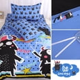 thumbnail image 4 of PiccoCasa 5 Piece Kids Bedding Set Brushed Polyester Black Cartoon Pattern Twin, 4 of 5