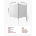 thumbnail image 7 of 2 Panels 50x50 Inch White Vinyl Privacy Screen Fence with 27.6 Inch Ground Stakes for AC Units Pool Equipment and Trash Cans, 7 of 7