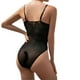 thumbnail image 5 of Gibobby pantalones siameses color liso Mono con aros sin espalda ajustado de encaje de color sólido sexy para mujer Mono(Negro， M), 5 of 5