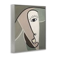 thumbnail image 4 of Stupell Industries Boho Cubism Face Abstract Painting Gray Framed Art Print Wall Art, 24 x 30, 4 of 10