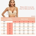 thumbnail image 7 of YANDW Front Closure Push-up Bra Strappy Thick Padded Cross Back Add 2 Cup Plunge Underwire Bras 40A, Beige, 7 of 7