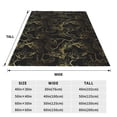 thumbnail image 3 of Fuzoiu Gold Gloss Outline Floral Print Ultra-Soft Micro Fleece Blanket,All Seasons Flannel Throw, Lightweight Blanket for Bed, Sofa, Couch, Movie Night, Camping, and Travel-60"x50", 3 of 7