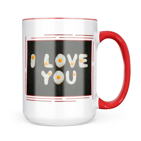 

Neonblond I Love You Eggs Breakfast Brunch Mug gift for Coffee Tea lovers