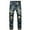 B-Dark Blue, variant on Hvyesh Men's Skinny Ripped Jeans Slim Fit Distressed Stretch Denim Pants
