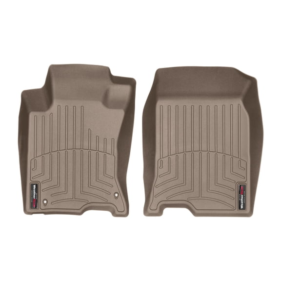 WeatherTech Custom Fit FloorLiners compatible with 2010-2015 Honda Crosstour - 1st Row (Driver & Passenger), Tan