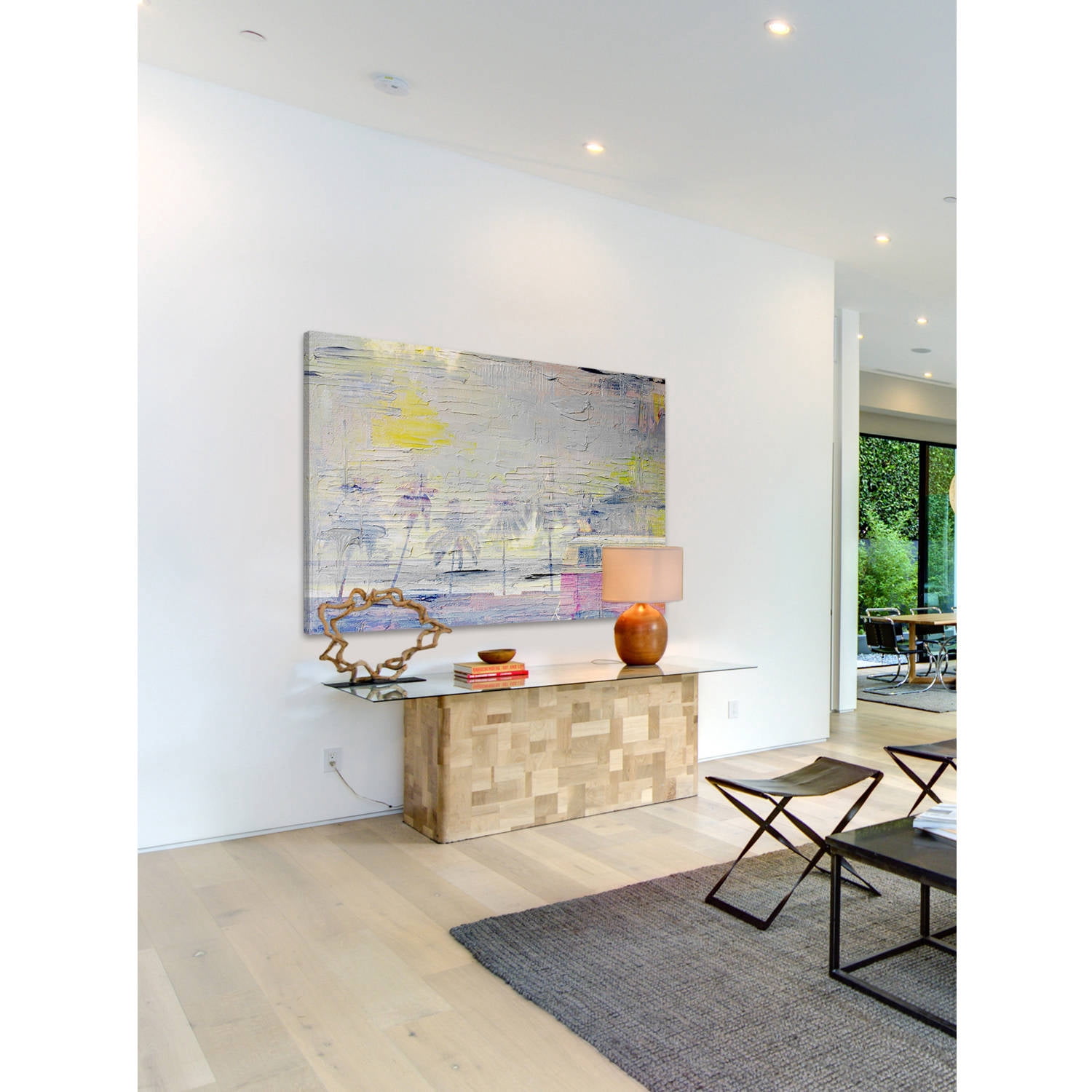 "Palms at Sunset" Painting Print on Wrapped Canvas