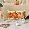 thumbnail image 6 of Sm:)e Pumpkin Maple Leaves Fall Pillow Covers 12x20 Inch, Cushion Covers for Sofa Seasonal Home Decor, 6 of 8