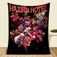 Hazbin Hotel Cartoon Digital Print Flannel Throw Blanket, Lightweight