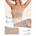 thumbnail image 3 of MINTREUS Womens Strapless Bras Jelly Push Up Bandeau Bra Non Slip Wireless Supportive Padded Bras Seamless Comfortable Tube Bra, 3 of 9