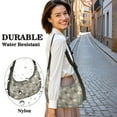 thumbnail image 5 of Travel Handbag for Women – Adjustable Strap, Large Capacity, Dog print design, Cute puppy pattern, Funny, Vintage dog illustration Style Bag, 5 of 5