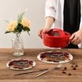 thumbnail image 7 of SKYSONIC Cartoon Colorful Skull Pot Holders Trivets, 2 Pcs Heat Resistant Trivets,Flower Wreath Roses Cotton Thread Weave Mats for Hot Pads Pans Pot Bowl Teapot for Kitchen Decor, 7 of 7