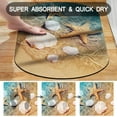 Beach Seashell Bathroom Rugs Non Slip Washable Super Absorbent Bath Mat Quick Dry Shower Rubber