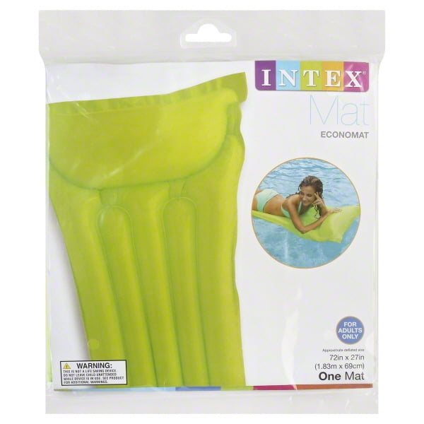 2011 Intex Neon Green 72" X 27" Swimming Pool or Beach Vinyl Adult Econo Mat for sale online 