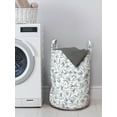 thumbnail image 3 of Botanical Laundry Bag, Repetitive Twigs Berries Branches Pattern on Plain Backdrop, Hamper Basket with Handles Drawstring Closure for Laundromats, 13" x 19", White Pastel Purple, by Ambesonne, 3 of 4