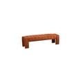 thumbnail image 3 of Meridian Furniture Andaz 17.5" Velvet & Solid Wood Bench in Cognac, 3 of 7