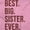 Pink, variant on Best Lil Sister Ever Younger Sibling Youth T Shirt Tee Girls Infant Toddler Brisco Brands 12M