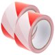 thumbnail image 2 of FELTECHELECTR 2 rollos de cinta de precaución roja y blanca, cinta de barrera no adhesiva, cinta de seguridad a rayas para marcar peligros., 2 of 6