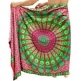 thumbnail image 4 of HAPPY BAY Men's Standard Casual Sarong Long Pareo Beach Wrap One Size Pink-R652 Summer Vacation Party, 4 of 4