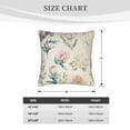 thumbnail image 5 of LNWH Cartoon Watercolor Flower Throw Pillow Covers, Square Soft Linen Decorative Pillow Cases, 16"x16", 5 of 8