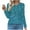 Blue, variant on Hanen Long Sleeve Womens Tops Casual Women's Round Neck Fashionable Casual Long Sleeved Loose Casual Printed Top Athletic Sweatshirts for Women