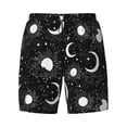 thumbnail image 4 of Lsque Mens Swim Trunks Crescent and Stars Pattern - Bathing Suit Compression Liner - Beach Swim Shorts Swimwear - (S-3XL) - Stretch Quick Dry -Large, 4 of 9
