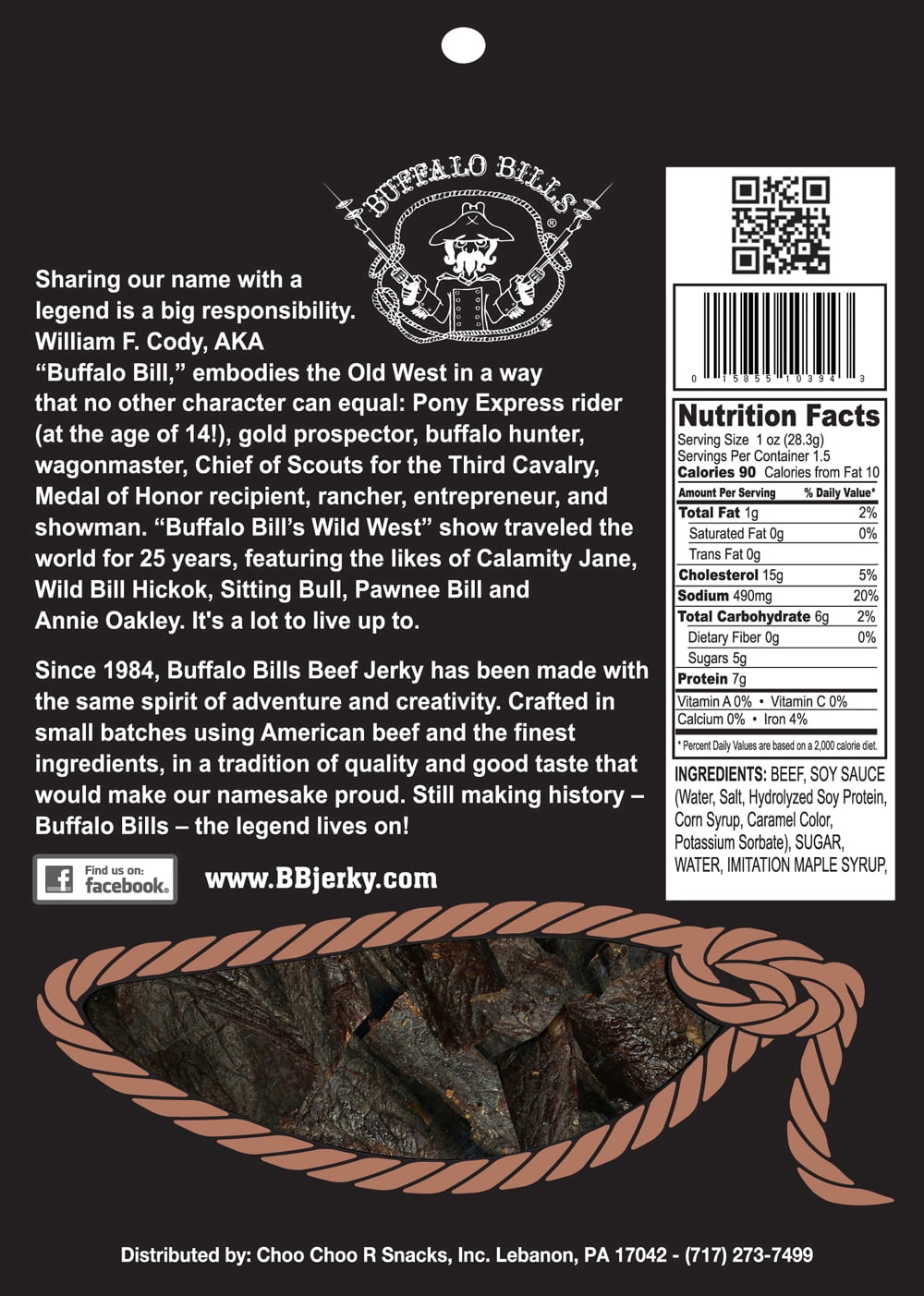 Buffalo Bills 1.5oz Premium Maple Pepper Beef Jerky Packs (ten 1.5oz beef jerky packs)