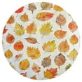 thumbnail image 3 of Autumn Harvest Maple Leaves Thanksgiving Floral Medallion Round Rug - Small Round Area Rug, Soft Non-Slip Machine Washable Bedroom Mat Indoor Accent Entry Carpet for Office Desk Dorm Hallway, 3 of 6
