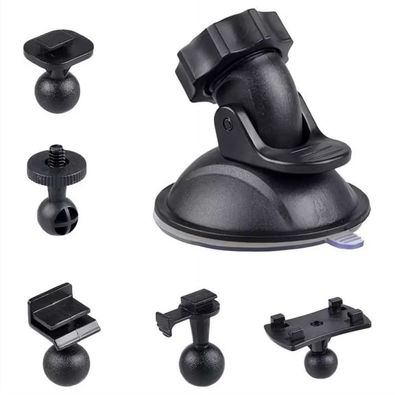 Dash Camera Suction Cup Mount, Dashcam Mounts Holder with 5 Flexible Joints for Windshield & Dashboard Compatible with Car DVR & GPS