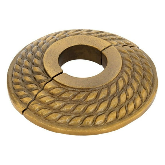 Renovators Supply Escutcheon Plate 3.13" OD Escutcheon 0.75" IPS Lacquered Antique Gold Finish Aluminum Radiator Flange