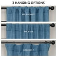 thumbnail image 5 of HPD Half Price Drapes Denim Faux Linen Room Darkening Curtains for Bedroom & Living Room Curtains (1 Panel), Door & Window Curtains 63 inches long, Rod Pocket Curtains & Drapes, 50W X 63L, 5 of 8