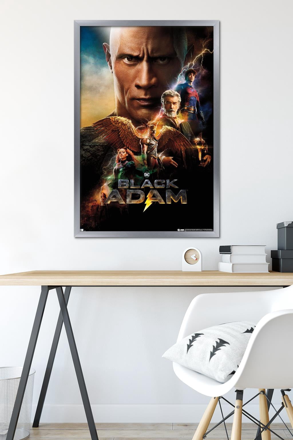 DC Comics Movie Black Adam - Group One Sheet Wall Poster, 22.375" x 34" Framed