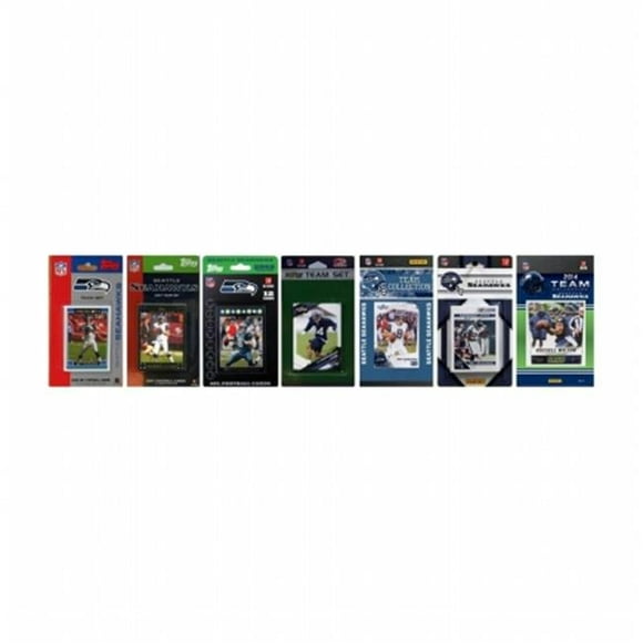 NFL Seattle Seahawks 7 Different Licensed Trading Card Team Sets