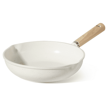 Carote Nonstick Frying Pan 11" Skillet With Induction, Egg Omelet Pan Non-Stick Chef's Pan Compatible for All Stoves, Bon Appetit, White Granite