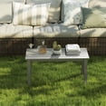 thumbnail image 6 of Outsunny HDPE Outdoor Coffee Table, Rectangle All-Weather Patio Coffee Table, Slatted Outdoor Patio Table for Garden, Balcony, Backyard, Gray, 6 of 9