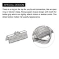 thumbnail image 5 of 60Pack Ribbon End Crimp Clamps, 15mm Stripe Texture Stainless Steel Pinch Cord End Clasps, Silver Tone, 5 of 6
