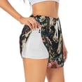thumbnail image 1 of Balery Vintage Sunflower Cow Pantalones cortos deportivos para mujer con forro y dos bolsillos, elásticos, para entrenamiento, gimnasio, yoga-X-Large, 1 of 7