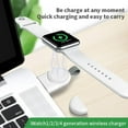 thumbnail image 3 of Charger for Apple Watch Portable iWatch USB Wireless Charger, Travel Cordless Charger with Light Weight Magnetic Quick Charge for Apple Watch 1/2/3/4 (White), 3 of 10