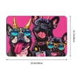 thumbnail image 3 of Front Door Mat Indoor Outdoor Outside Entrance - 16*24in Washable Cool French Bulldog No.123 Thin Bathroom Rugs Fit Under Door, Bath Rugs for Bathroom, Kitchen Rugs Mats for Floor, 3 of 6