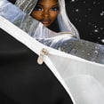 thumbnail image 4 of Castle Fairy Glam Black Woman Twin Duvet Cover,Glitter Stars Print Twin Bedding,Silver,Black Reversible,1 Duvet Cover and 1 Pillowcase, 4 of 6