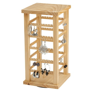62 Pcs Wood Earring Display Stand 2 Set Earring Display for Selling Earring  Disp