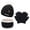 Black-1, variant on FZ FANTASTIC ZONE Toddler Kids Winter Hats Touchscreen Gloves Scarfs Set Pompom Beanie Caps Neck Warmer with Fleece for 5-8 Years Old Baby Girls Boys Gifts, Pink