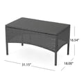 thumbnail image 4 of Kilburn Outdoor 4 Piece Grey Wicker Chat Set with Silver Water Resistant Cushions, 4 of 4