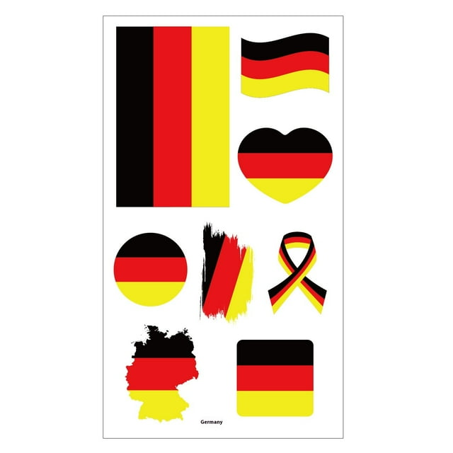 World Cup German Flag Facial Tattoo Stickers Sports Match Cheerleading Team Temporary Tattoo Stickers