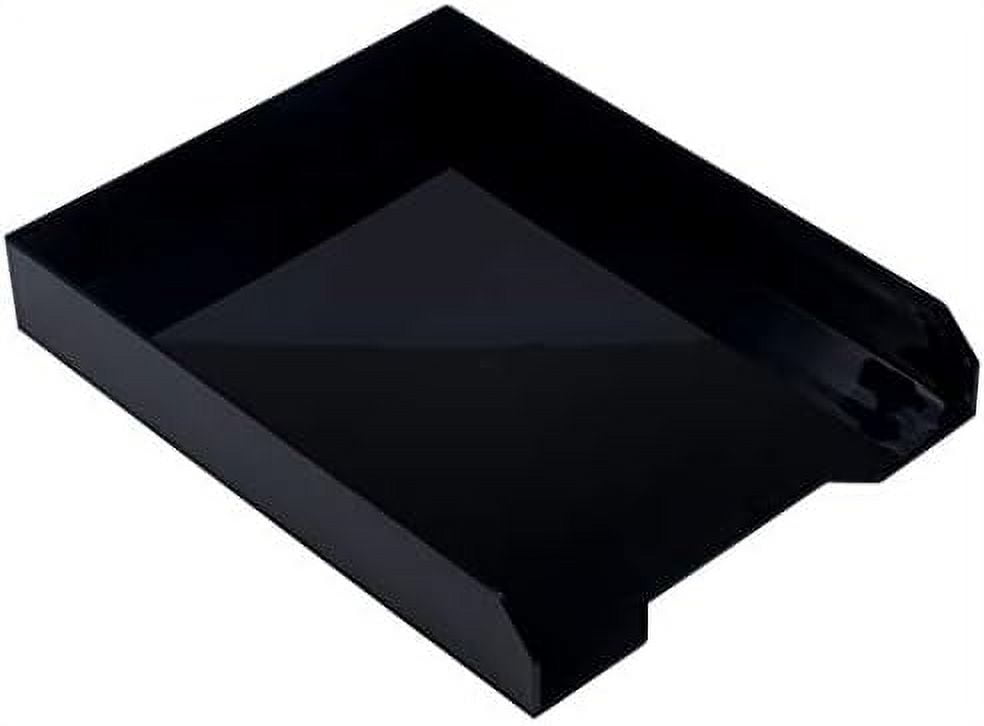 stackable trays black desktop document, letter, file organizer tray