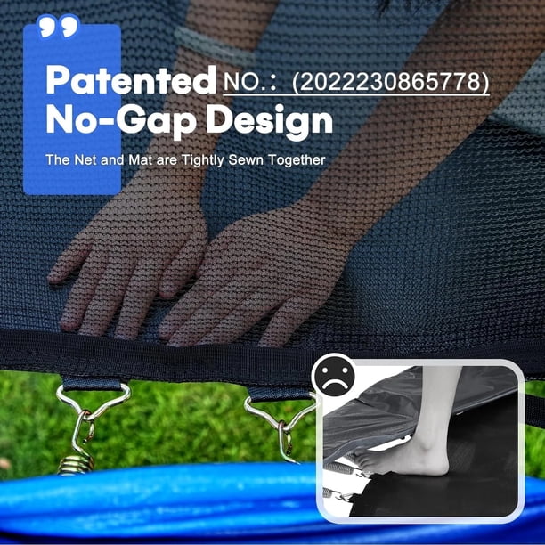 Zupapa 16FT Trampoline 425LBS Weight Limit - Includes Safety Pad