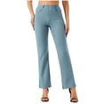 thumbnail image 4 of BUIGTTKLOP Dress Pants for Women High Waised Business Causal Pants Stretchy Straight Leg Office Work Slacks, 4 of 6