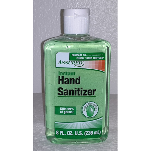 AssuredInstant Hand Sanitizer 8oz 70 Alcohol with Aloe