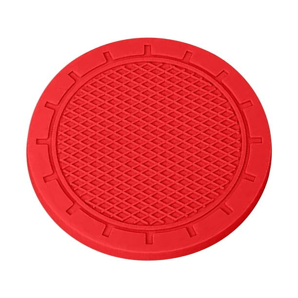 Alfombras de Caucho para Coches,2Pc Honeycomb Car Water Mat Color Sólido de Tapicera de Aislamiento Térmico,Antideslizante Car Cup Holder Mat Decor,Tapicera de Color de Agua,,