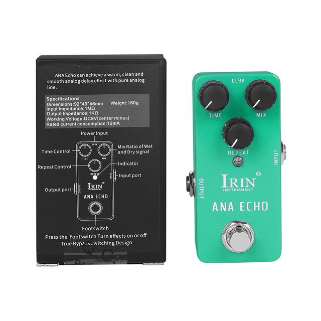 Lefu Pédale d'Effet de Guitare IRIN Wah Distorsion Overdrive Delai Réverbération Compresseur Pédale
